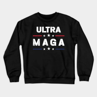 Ultra Maga Proud Ultra-Maga American Flag Crewneck Sweatshirt